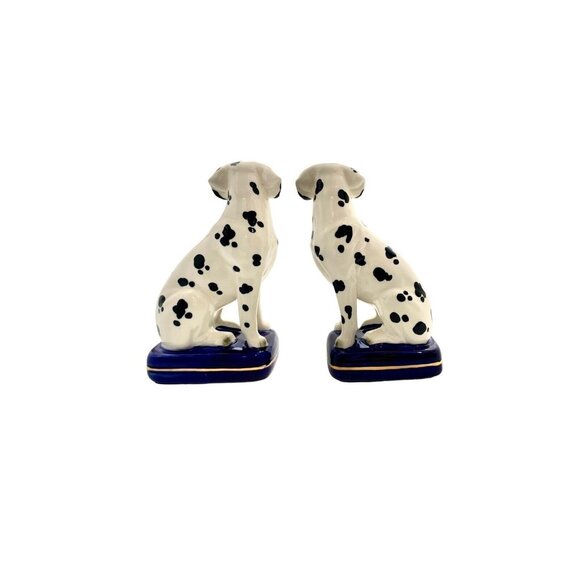 Dog Figurine Pair Dalmatian Statue Fitz and Floyd Style Rare Vintage Decor - Picture 7 of 8